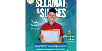 Alhamdulillah selamat kepada Kepala Madrasah MI Arifah bapak Hasan, S.Pd.I