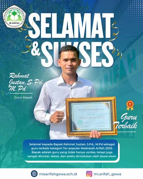 Penghargaan Guru Terbaik Madrasah Arifah 2025 