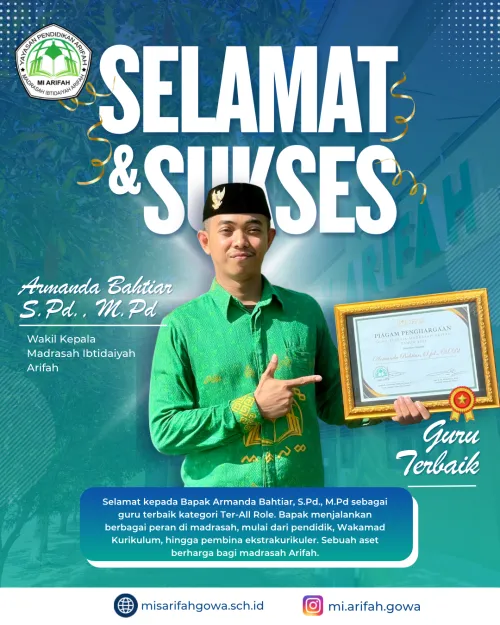 Penghargaan Guru Terbaik Madrasah Arifah 2025 